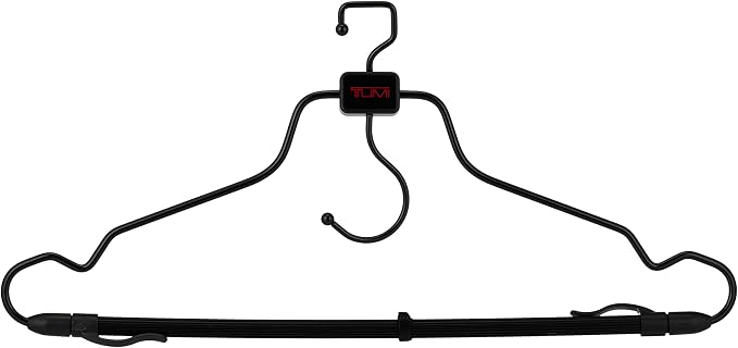TUMI - 2-Piece Hangers Set - Travel Clothes Hanger for Suit, Coat & Trousers - Space Saving Garment Bag Hangers w/ Hooks - Black - Image 6