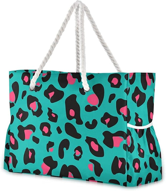 senya Large Beach Shoulder Bags Canvas Tote Water Resistant for Gym Travel Daily by senya