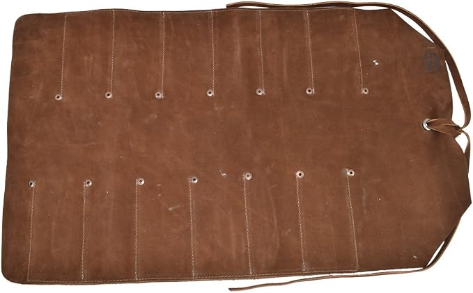 Leather Tool Bag Roll Up, 12 Slot Heavy Duty Tool Roll Bag Organizer, Tool Roll Up Bag, Portable Tool Wrap Roll Bags for Travel, Durable Tool Kit Folding Tool Pouch Roll Up Mechanic Gifts for Men - Image 5