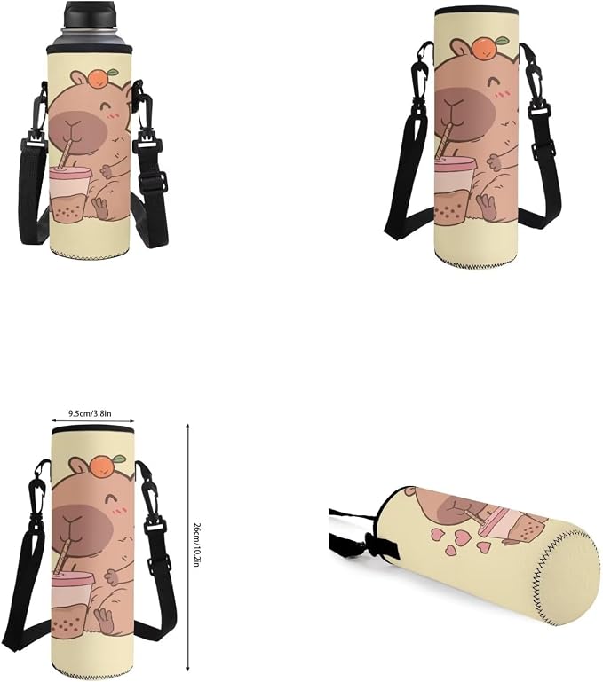Cute Capybara Girls Backpacks Ages 8-10 with Lunchbox Lightweight School Bags for Girls with Lunch Bag Cute Pencil Cases for Middle School High School - Image 6
