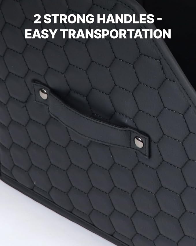 Owleys Cargo Organizer 17.7" - Compact Storage Totes with Lids for SUV, Sedan or Truck - Durable Car Crate for Travel Essentials - Black - Image 8
