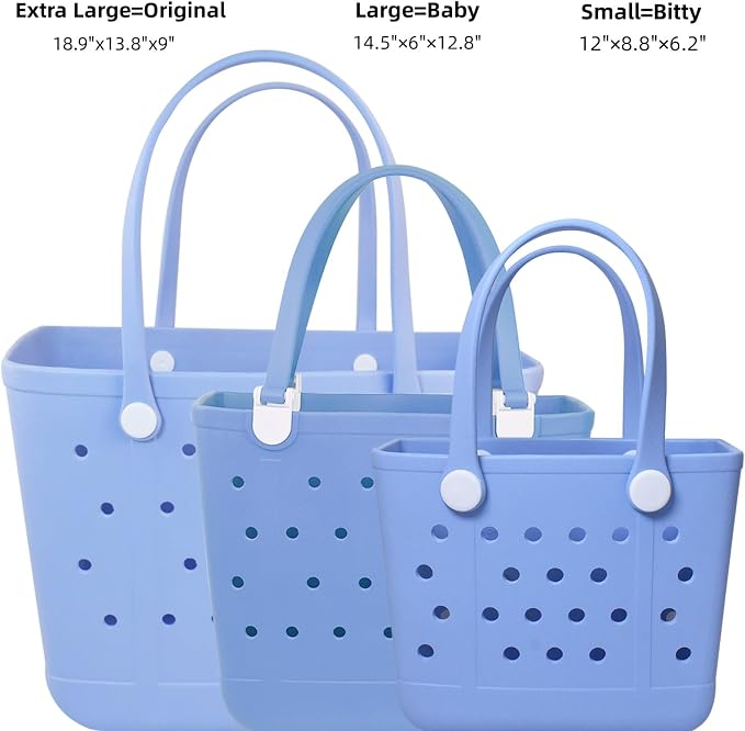 Beach Tote Bag for Women, Rubber Beach Bag Waterproof Sandproof, Extra Large EVA Tote Bag Boat Bag - Image 3