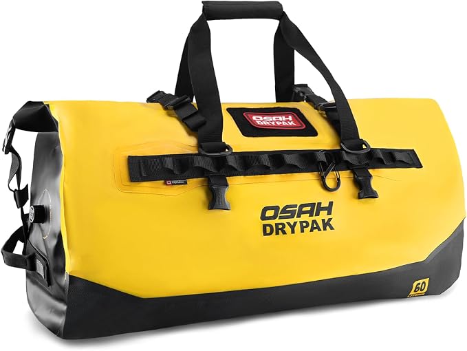 OSAH DRYPAK Waterproof Duffel Bag 25L/40L/60L – Heavy-Duty Motorcycle Tail Bag, Roll-Top Dry Bag for Travel, Camping, Boating, Kayaking, Outdoor Adventure by OSAHDRYPAK