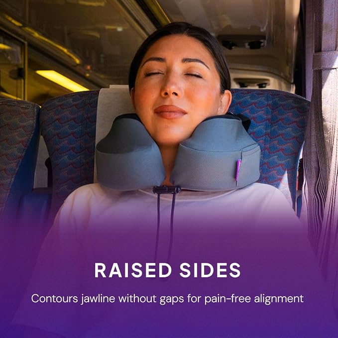 Cabeau Evolution S3 Travel Pillow – Straps to Airplane Seat – Ensures Your Head Won’t Fall Forward – Relax with Plush Memory Foam – Quick-Dry Fabric Keeps You Cool and Dry (Indigo)… - Image 7