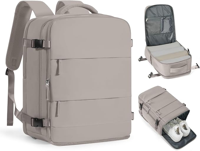 Large Travel Backpack - Carry On Flight Approved Mochila De Viaje - 18x14x8 Inches - Personal Item Travel Bag for Men & Women by coofay