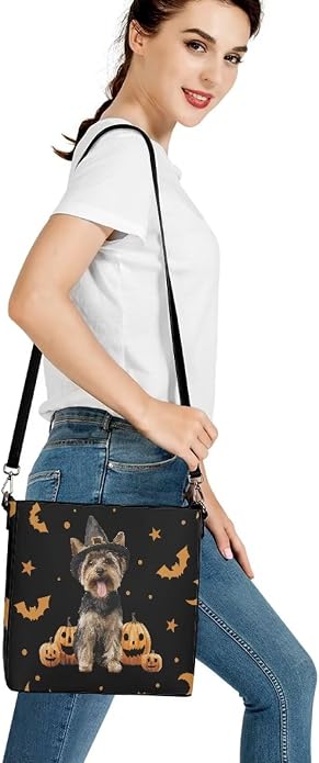 HUGS IDEA Boho Bags for Women Leather Handbag Shoulder Bucket Crossbody Purse - Image 4