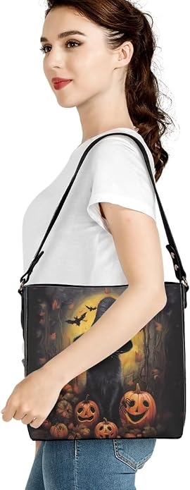 HUGS IDEA Boho Bags for Women Leather Handbag Shoulder Bucket Crossbody Purse - Image 2