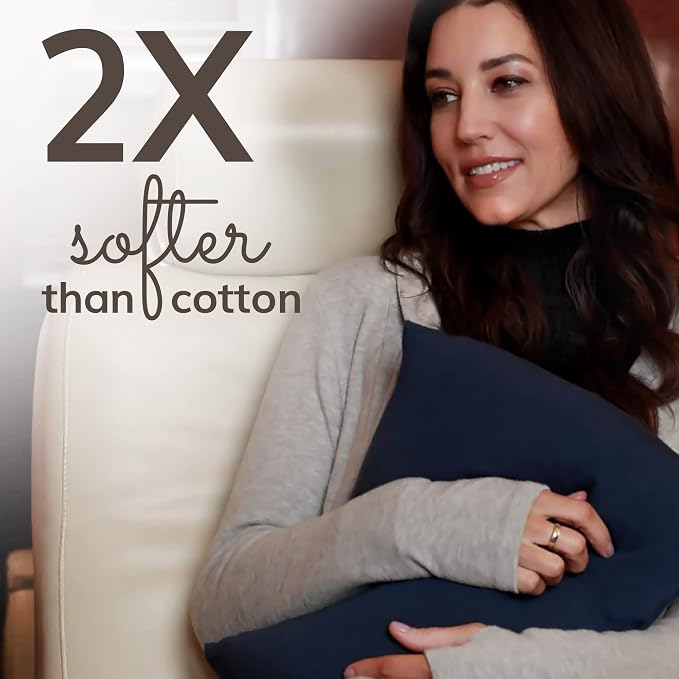 Happyluxe Travel Pillow for Long Flights - Soft, Small, Alternative to Down and Memory Foam. 17 x 13in - Made in the USA, Navy Blue Airplane Pillow for Adults Sleeping, Camping or Nap - Image 5