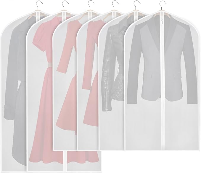 Zilink Hanging Garment Bag Lightweight Suit Bags Dust-Proof (Set of 6) with Study Full Zipper for Closet Storage and Travel [Upgraded Version] by Zilink
