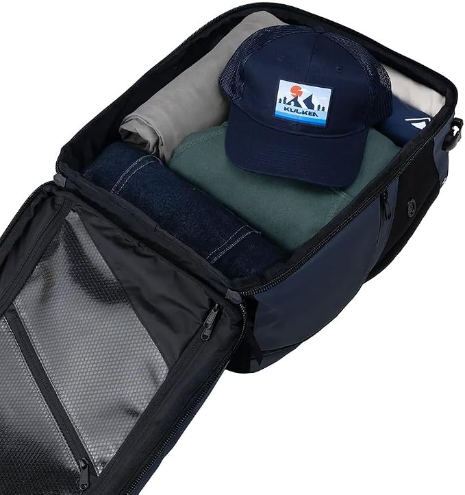 Käydä 36L Travel Backpack - Spacious Carry On Backpack with Detachable Travel Pouch, Magnetic Water Bottle Pocket, Passport and Laptop Pocket - Convertible Boot Bag for Snow Sports (Steel Blue) - Image 9