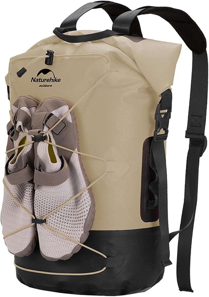 Naturehike Waterproof Backpack - Roll-Top Heavy Duty Kayaking Dry Bags for Men Women, 20L/30L/40L Closure Bag (Khaki, 40) by windhike