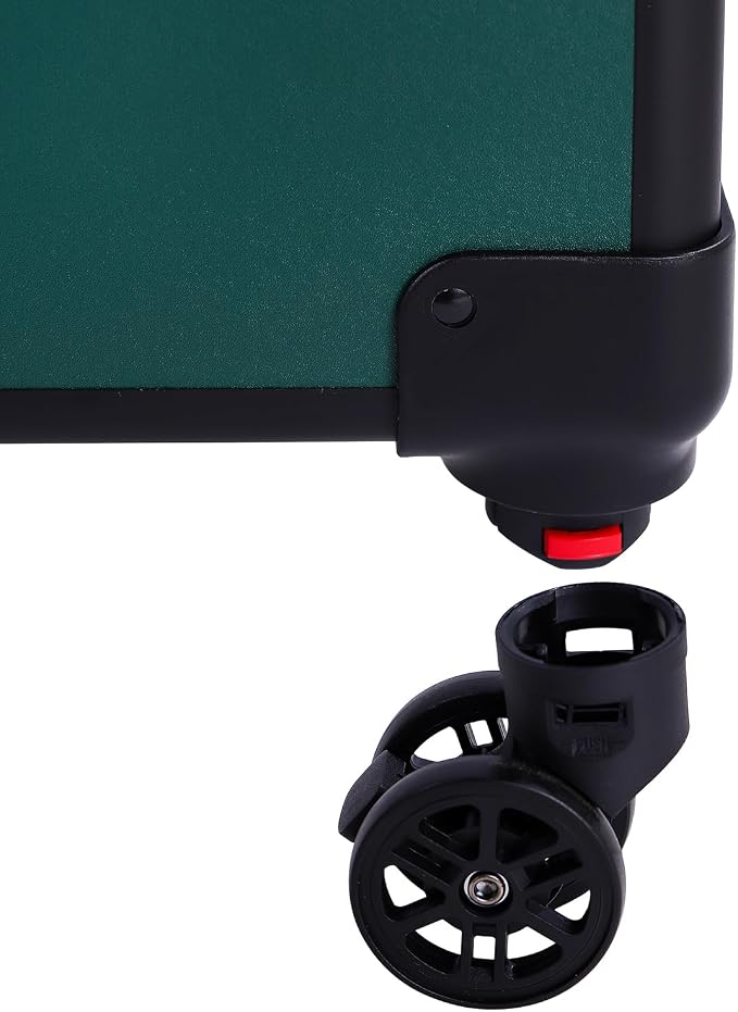 Karl home 4 in 1 Makeup Train Case Rolling Cosmetic Trolley Large Capacity Travel Organizer with Key 360°Swivel Wheels Suitcase for Beauticians Hairstylists Nail Tech Students,Dark Green - Image 4