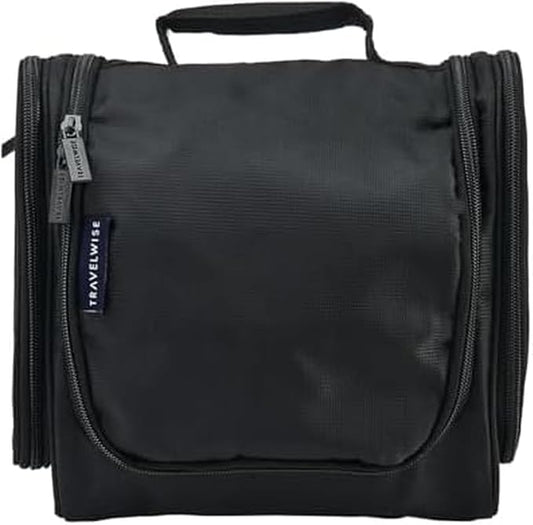 TravelWise Hanging Toiletry Bag, Travel Toiletry Organizer, Black by TravelWise