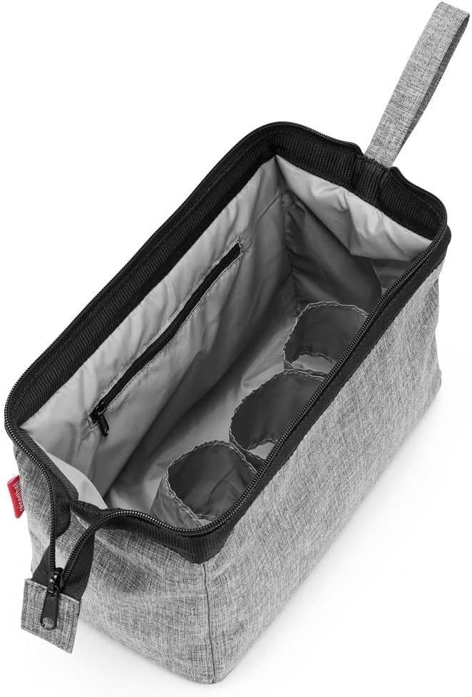 reisenthel Travelcosmetic Toiletries Bag, Structured Pouch with Wristlet, Twist Silver - Image 2