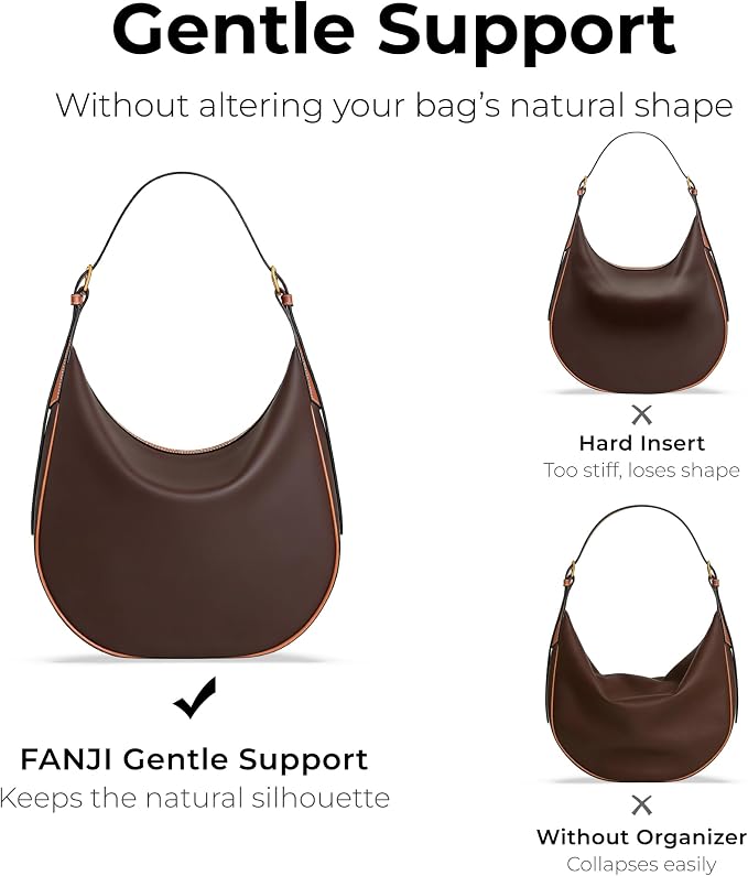 Purse Organizer Insert Compatible with Celine Heloise Hobo | Handcrafted DuPont™ Tyvek®, Precision 1:1 Custom Fit, Vanile, Lightweight, Keep Bag Clean & Protected for Travel & Commute - Image 7