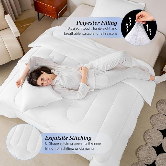 Erosebridal Football Comforter Set Queen Rugby Sports Bedding Set for Teen Boys Kids,Soccer Basketball Baseball Comforter Red Blue Water Fire Lightning Quilt Duvet Insert Bedroom Decor 2 Pillow Cases - Image 9