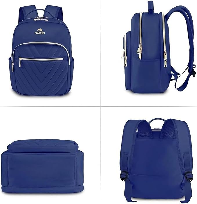 MATEIN Blue Mini Backpack, Small Cute Bookbag Purse for Women, 2pcs Sets | Waterproof Lightweight Fashion Daypack, Ladies Teen Girls Casual Daily Shoulder Bag, Handbags for Travel Work School College - Image 8