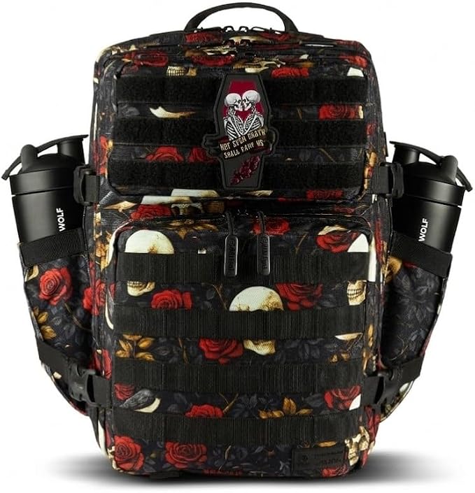 WOLFpak 35L Athletic Gym Backpack (Until Forever) - Durable 1000D Waterproof Oxford Material with MOLLE Webbing, Laptop Pocket & Dual Cup Holders, Durable Fitness/Travel/Military Daypack by WOLFpak