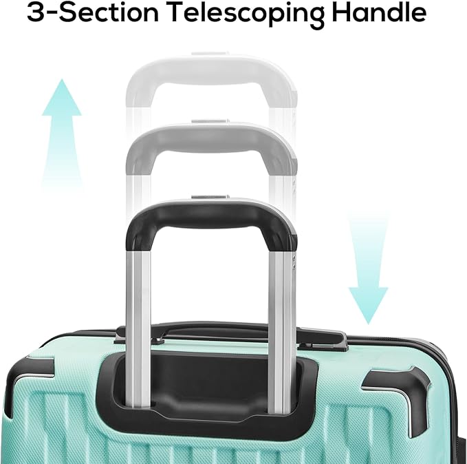 Melalenia Luggage 10 Piece Sets Clearance,Large Travel Suitcase Set Spinner Wheels with TSA Locks,Hard Shell Luggage Sets for Women (10Pcs Green) - Image 5