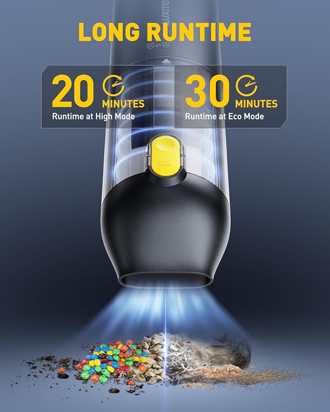 AUXITO Car Vacuum Portable Cordless 14000Pa Suction, Handheld Vacuum Blow & Suction 2 in 1, Small Vacuum Cleaner Hand Held Vacuum for Car, Home, Pet, Office, Ideal Gifts for Men & Women (Black)