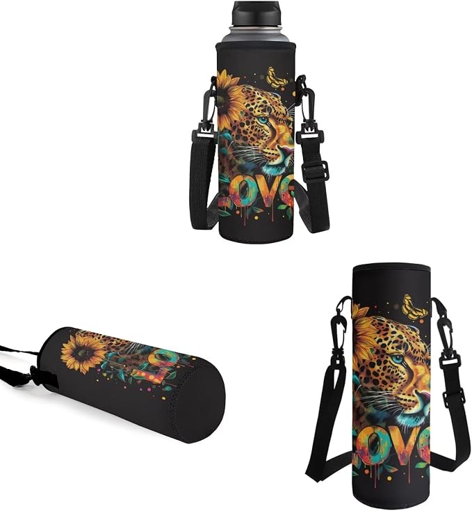 4 pcs Kids Backpack Set, Love Tiger Print School Supplies Include School Bags Book Bag with Insulated Lunch Bag Kit Pen Bags Water Bottle Sleeve Set for Kids Teens Boys Girls - Image 5