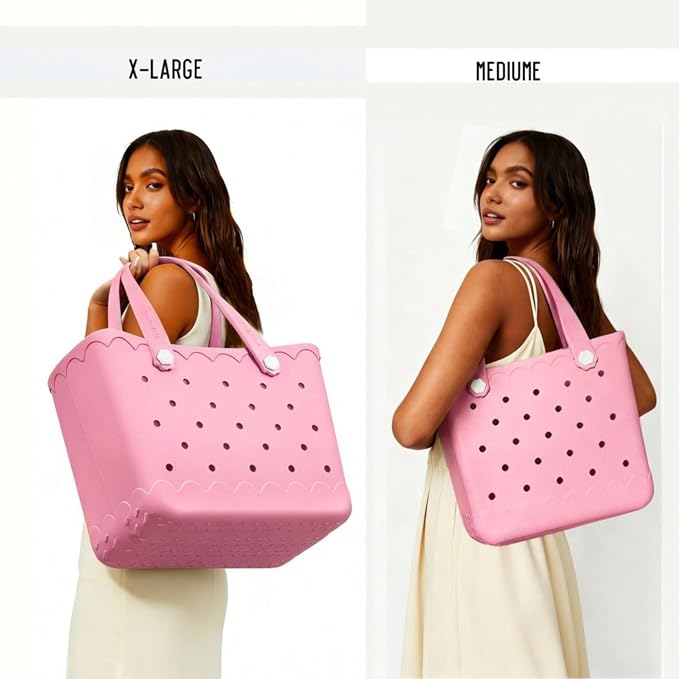 Rubber Beach Tote Bag Waterproof Tip-Proof Outdoor Tote Bag for the Beach Boat Pool Sports - Image 2