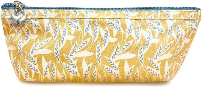 Jacaranda Living Extra Small Cosmetic Bag - Water-Resistant, PVC-Lined - Leaf Dance by JacarandaLiving