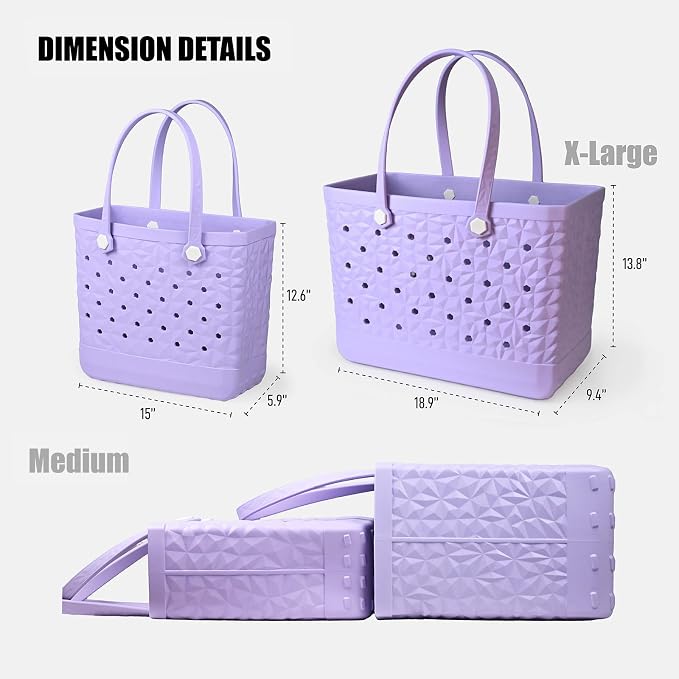 Rubber Beach Tote Bag Waterproof Tip-Proof Outdoor Tote Bag for the Beach Boat Pool Sports - Image 4