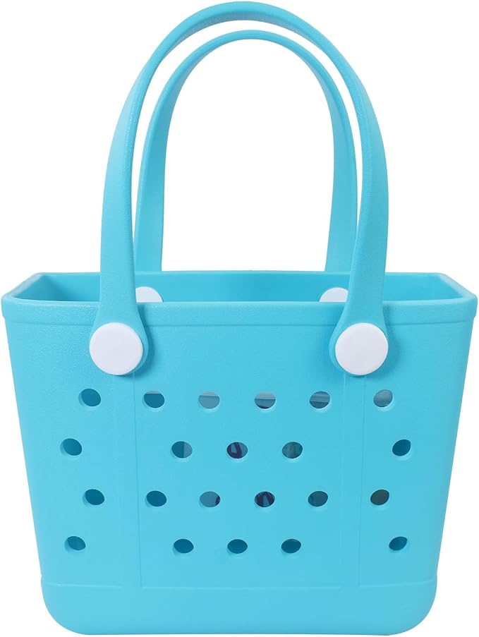 Lightweight Extra large Rubber Beach Bag Small mini Tote Bag for Gym Waterproof medium Open Handbag for Pool Sports by Addoklm