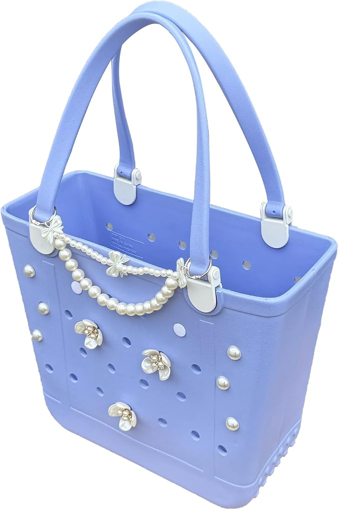 Rubber Beach Bag for Women, Waterproof Travel Tote Bags for Beach | Waterproof Sand-proof Tote Bags with Zipper Pocket, Durable Lightweigh Tote Bag for Outdoor - Image 4