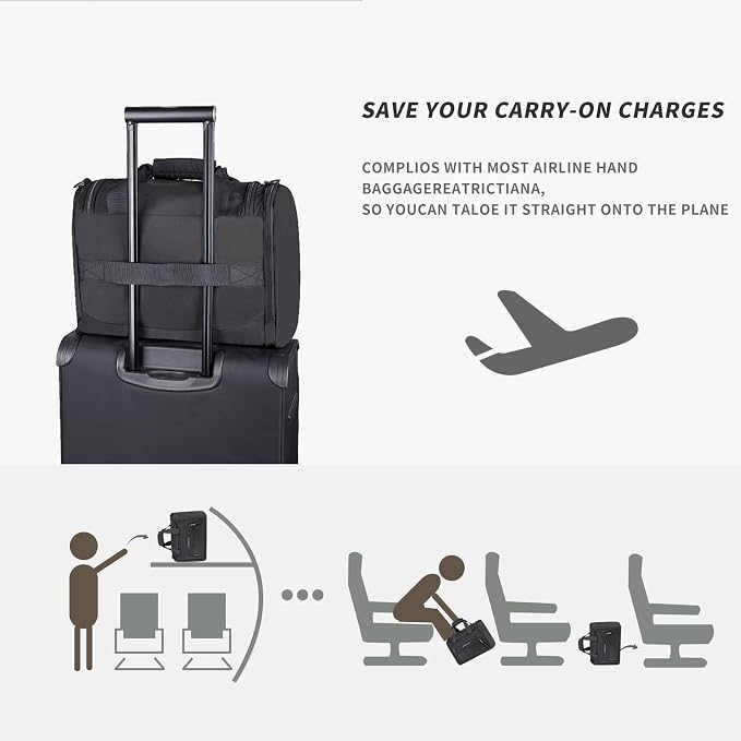 VERAGE Garment Bags Foldable Travel Duffel Bag,Lightweight Carry on Luggage - Image 2