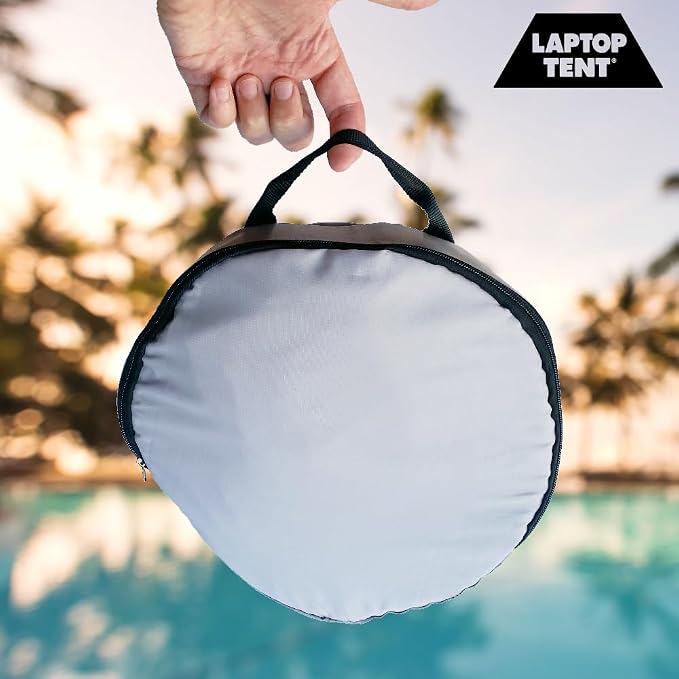LAPTOP TENT - Portable Sun Shade & Water-Resistant Beach Bag for Outdoor Work | Heat & UV Reflective Fabric | Computer Privacy Hood & Glare Shield | Convertible Tote for Laptop, Towels, Drinks & More - Image 6