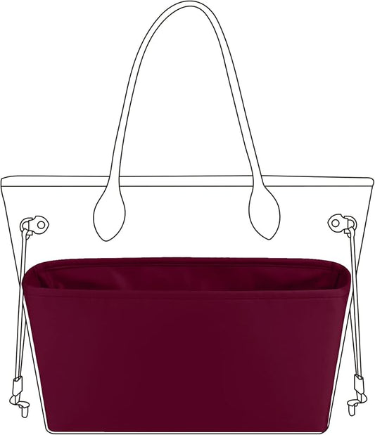 DGAZ Purse Organizer Insert Fits Neverfullbag BB/PM/MM/GM，Silk Bag Organizer，Luxury Handbag & Tote Shaper(Rouge H,BB) by DGAZ