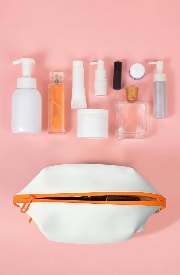 6"x 9.84" 4.5L Large Silicone Toiletry Bag,Waterproof Leakproof Foldable Travel Organizer,Dopp Kit Alternative for Men & Women,White - Image 4