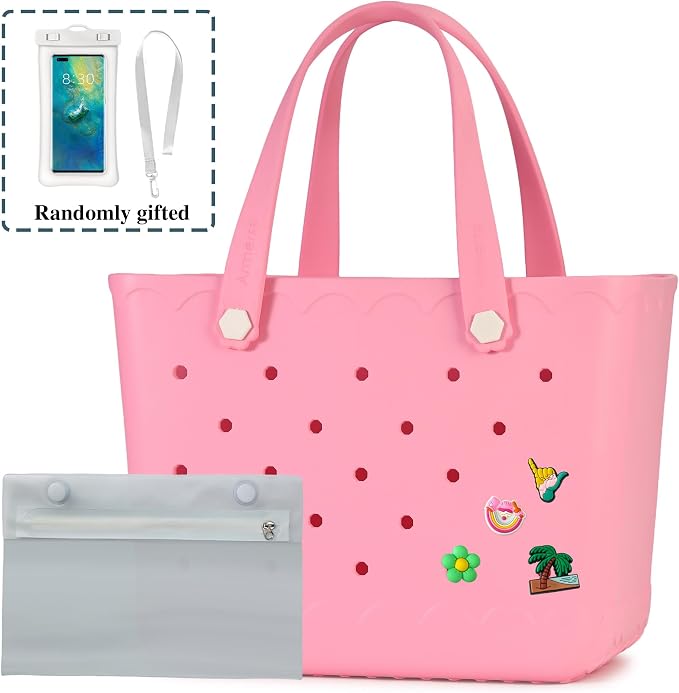 Rubber Beach Tote Bag Waterproof Tip-Proof Outdoor Tote Bag for the Beach Boat Pool Sports - Image 3