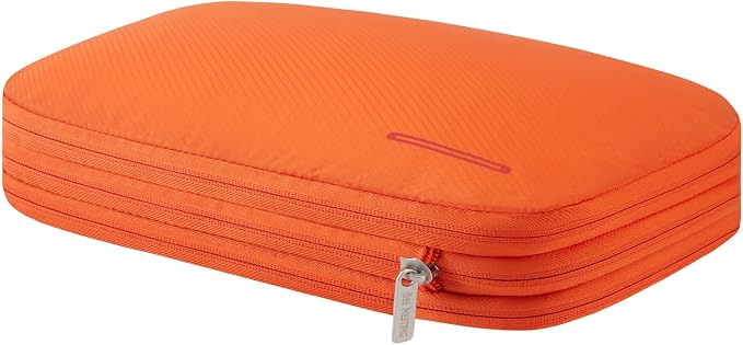 BeeNesting Compression Packing Cubes for travel carry on WaterProof Double Sided Small compressable packing bags 9L/Orange by BeeNesting