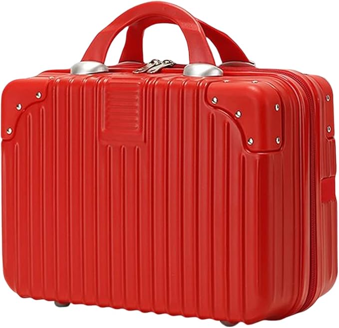 11L Makeup Travel for Women Girl, Hard Shell Vanity Cases with Elastic Band and Zipper, Portable Waterproof ABS Cosmetic Case for Travel by HAHONIA