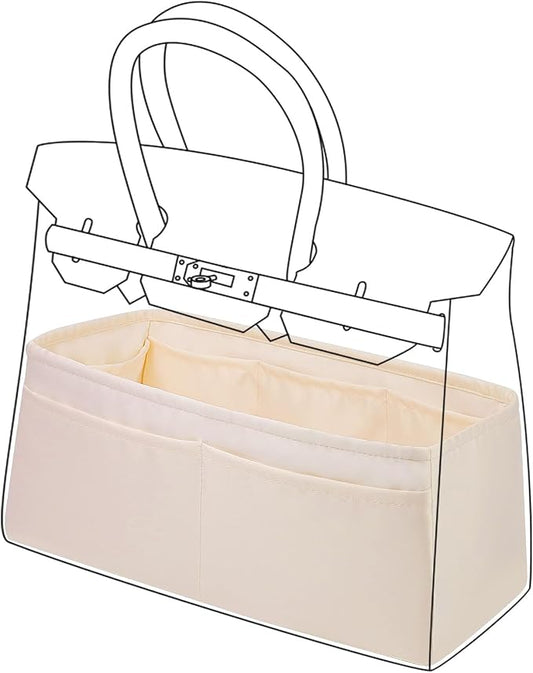 DGAZ Custom Silk Purse Organizer Insert or Pillow insert for Birkin Bag | Soft and Lightweight,Perfect Fit,Multi-pocket Storage,Bag Protector,Luxury Bag Care,Handmade,for Smooth Bag Organizer by DGAZ