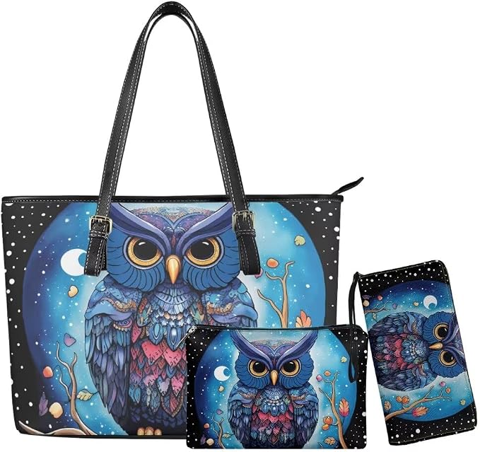 Women Purse Handbags Wallet Sets Leather Shoulder Tote Bag for Women,Top Handle Purse with Wrist Wallet Bag by Unknown