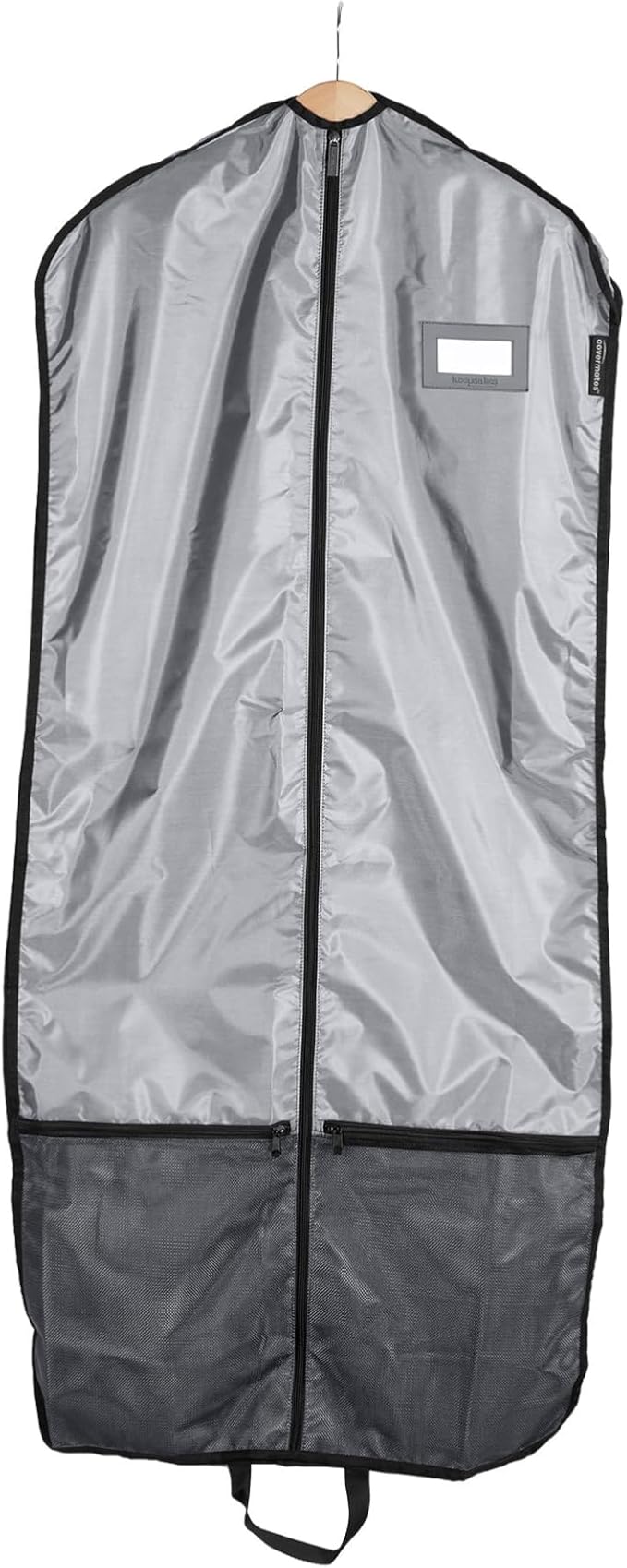 Covermates Deluxe Garment Bag Set for Closet Storage & Travel – Heavy Duty Hanging Suit & Dress Bags with ID Window, Accessory Pockets & Carrying Handles – Premium Wardrobe Protection, Grey by Covermates