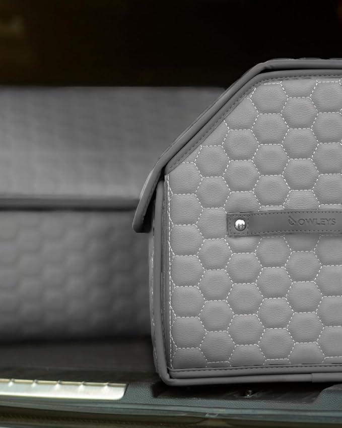 Owleys Car Tote Bundle - Trunk Organizer Set - Gray Interior Accessories (Gray 21.6" + 17.7") - Image 9