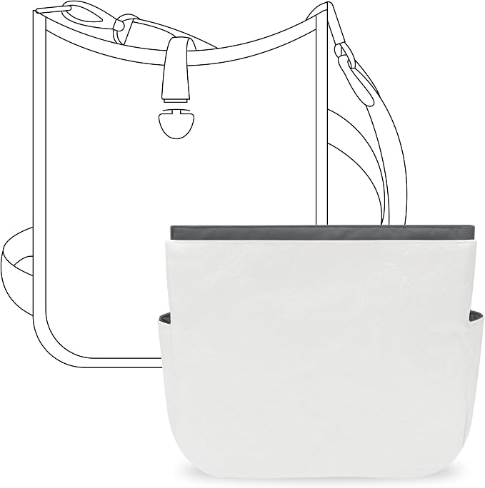 Lightweight Purse Organizer Compatible with HERMES Evelyne 29 | Handcrafted DuPont™ Tyvek®,Slate Gray Purse Handbag Organizer Insert, Precision 1:1 Custom Fit for Work, Travel & Daily Carry by FANJIProject