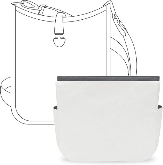 Lightweight Purse Organizer Compatible with HERMES Evelyne 29 | Handcrafted DuPont™ Tyvek®,Slate Gray Purse Handbag Organizer Insert, Precision 1:1 Custom Fit for Work, Travel & Daily Carry by FANJIProject