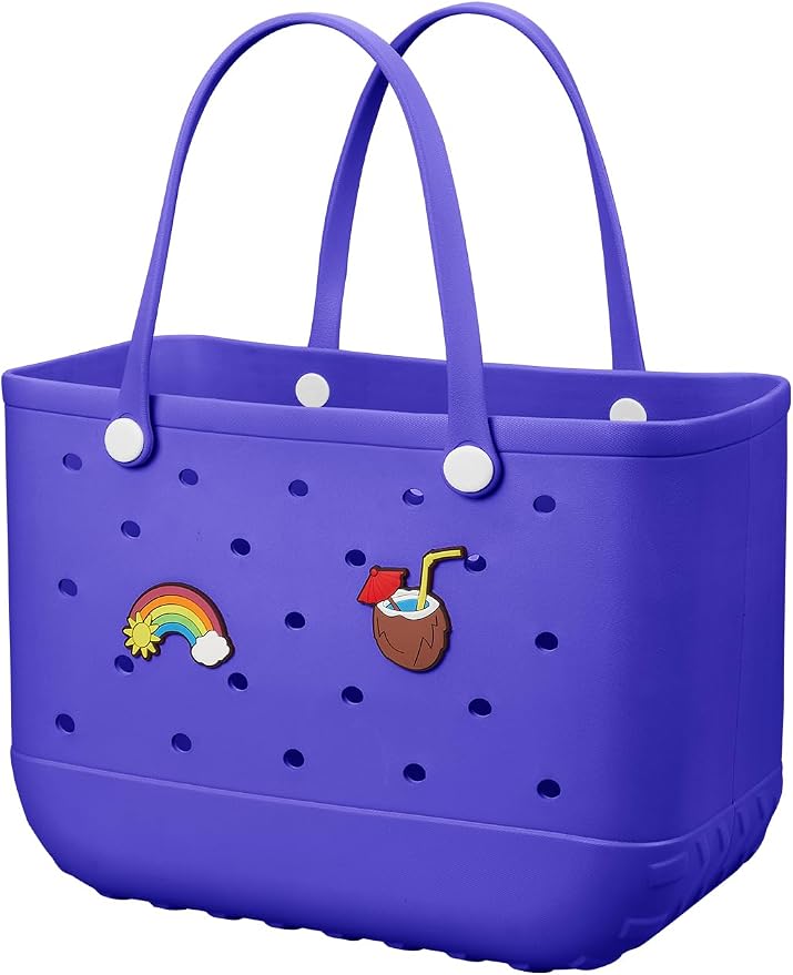 Baonat Beach Bag Rubber Tote Bag - Waterproof Travel Bag for Women Washable Tote Bag Handbag for Sports Beach Market Pool by BAONAT