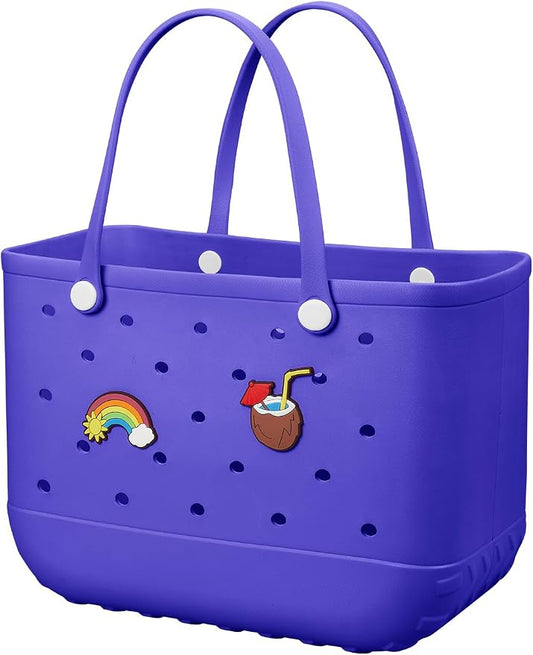 Baonat Beach Bag Rubber Tote Bag - Waterproof Travel Bag for Women Washable Tote Bag Handbag for Sports Beach Market Pool by BAONAT