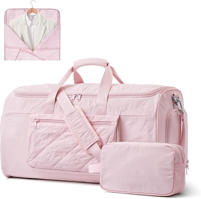 S-ZONE Garment Duffle Bags for Travel Carry on Convertible 2 in 1 Suit Bags Hanging Suitcase with Toiletry Bag 50L by S-ZONE