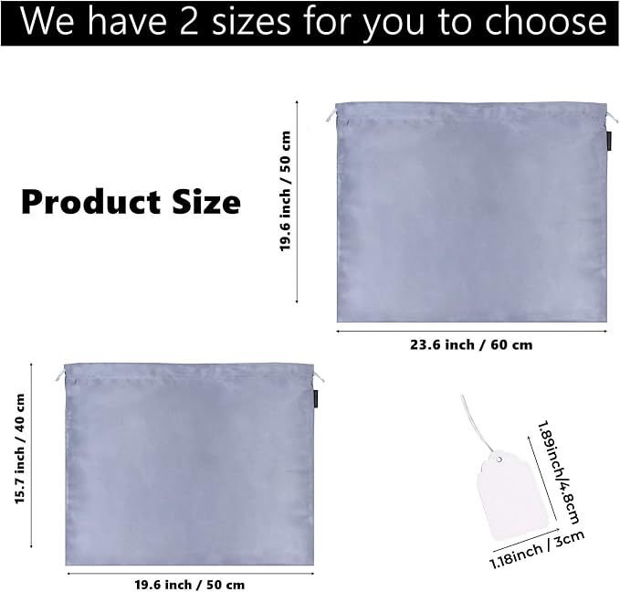 GONGKANGYUAN 30 Pack Dust Bags for Handbags Travel Storage Pouch, Silk Handbag Dust Cover Bags for Purses Pocketbooks Shoes Boots - Image 3