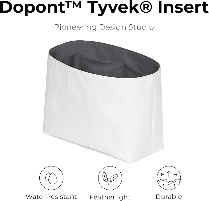 Lightweight Purse Organizer Compatible with Anjou Mini Bag | Handcrafted DuPont™ Tyvek®,Tote Organizer Insert,1:1 Custom Fit,Slate Gray,Designed for Minimalists, Office & Daily Commute - Image 3