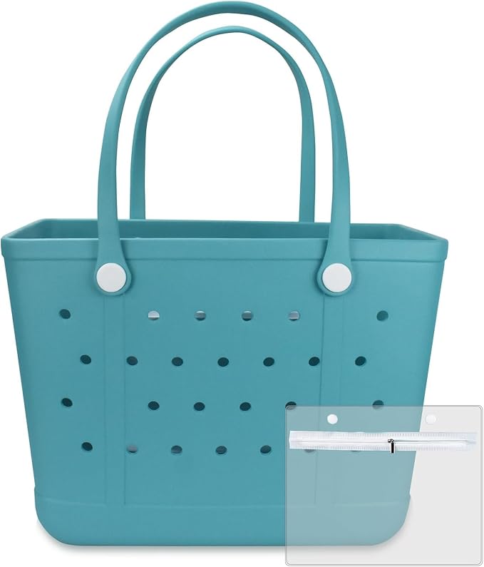 Juyeesm X Large Rubber Tote Bag for Boat, Beach, Pool-XL,18.9 * 13.8 * 8in | Oversized Rubber Beach Bags, Washable Beach Tote Bag, Durable Travel Bags for Work, Sport by Juyeesm