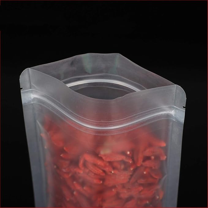 PABCK 100 Pack 3.5x5.1 inch Resealable Stand Up Bags Matte Clear Zipper Lock Heat Seal Pouch with Tear Notch for Zip Food Storage Lock Packing - Image 8